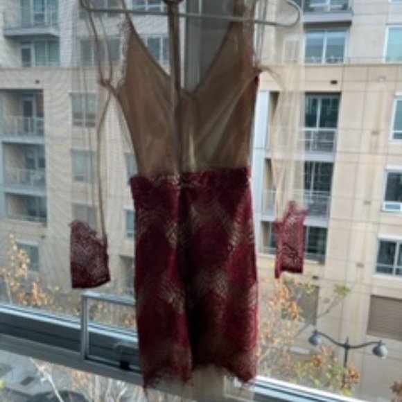 INSPIRED by For Love & Lemons Antigua Mini Red Dress Size XS - Picture 4 of 4